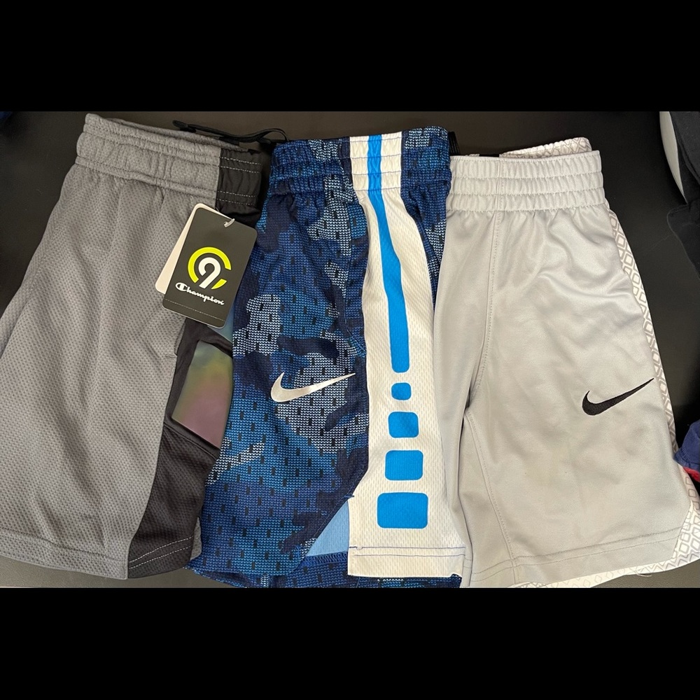 Nike and champion gym shorts